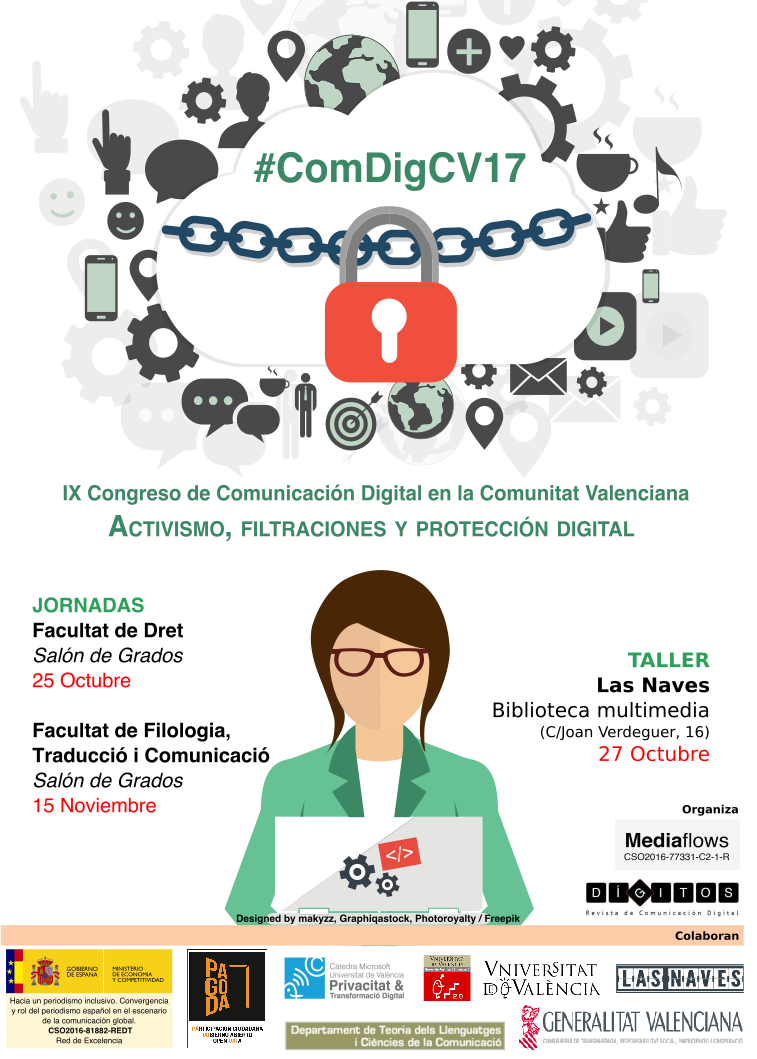 Cartel IX Congreso de Comunicación Digital en la Comunidad Valenciana